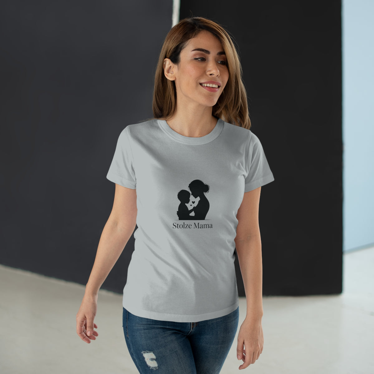 Stolze Mama Silhouette Women's T-Shirt — Proud Boy Mom Graphic Tee