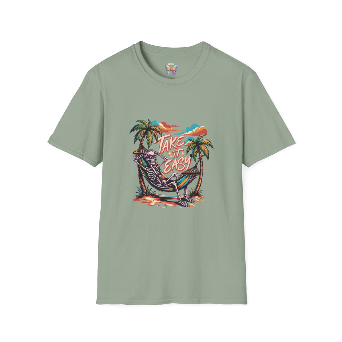 Take It Easy Beach T-Shirt — Hammock Palm Tree Vacation Tee
