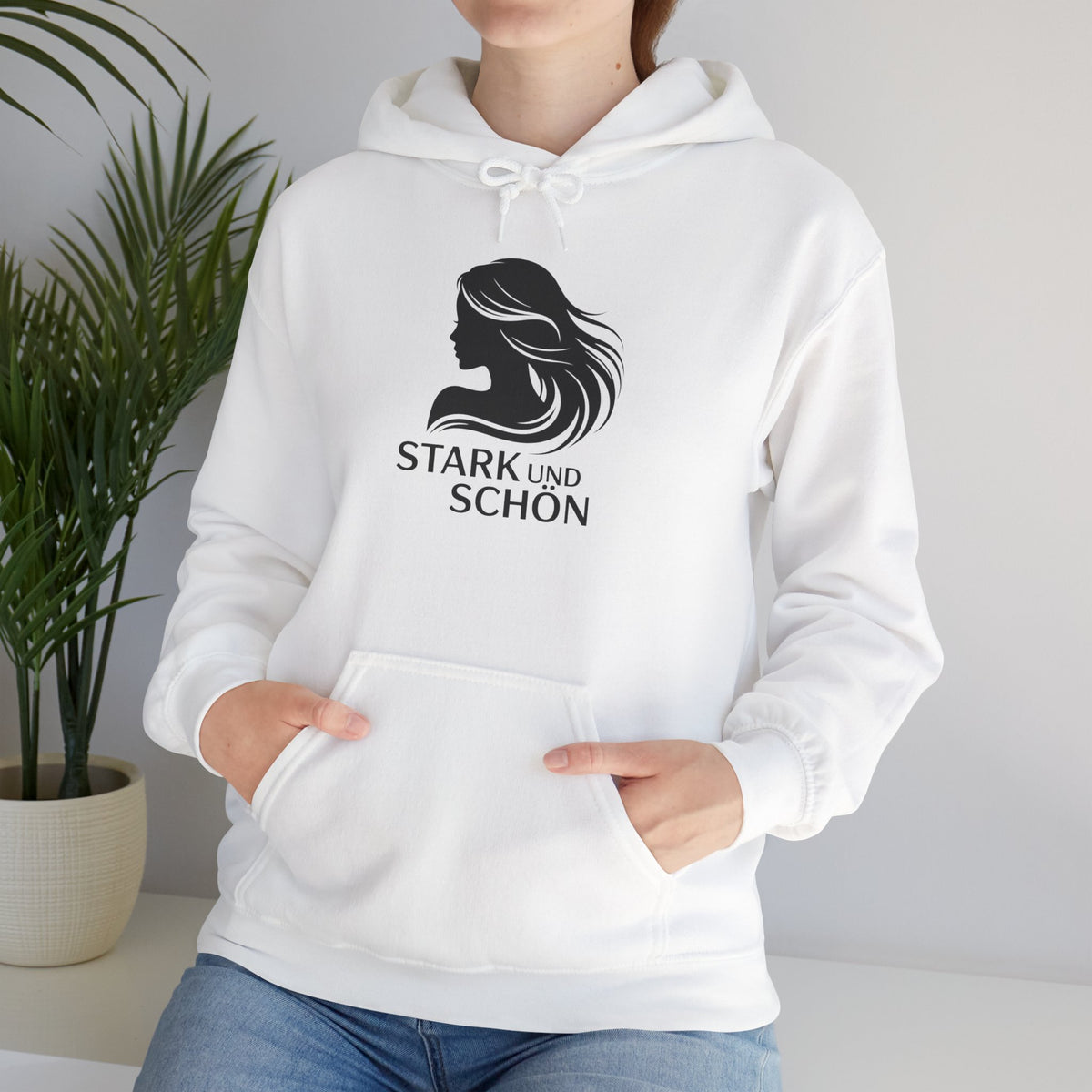 Stark und Schön Hoodie — German 'Strong and Beautiful' Graphic Hooded Sweatshirt