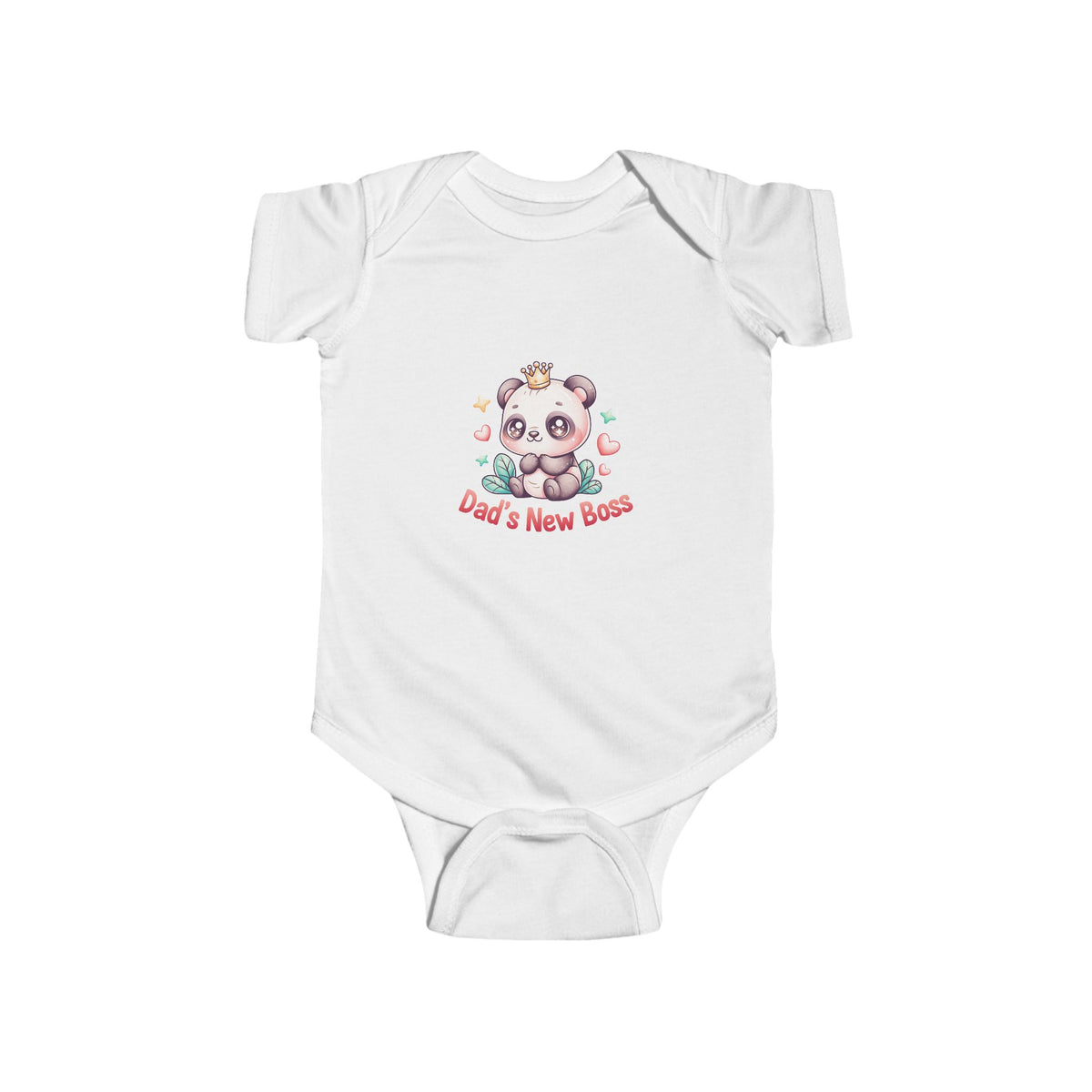 Dad's New Boss Infant Bodysuit — Cute Panda Baby Onesie