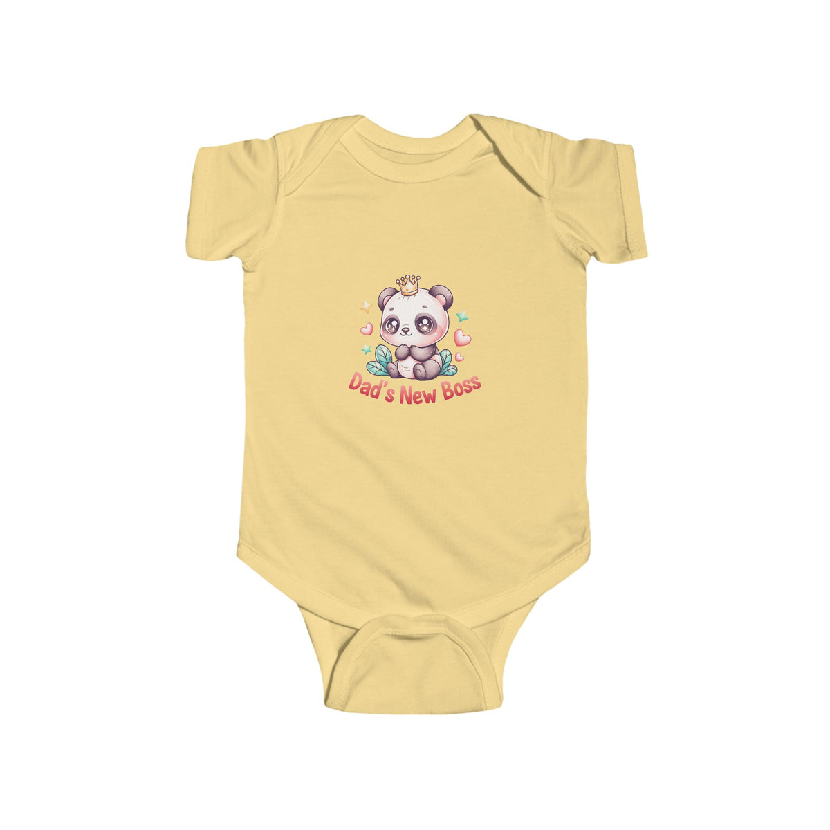 Dad's New Boss Infant Bodysuit — Cute Panda Baby Onesie