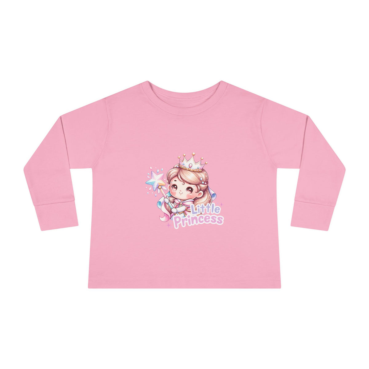 Little Princess Toddler Long Sleeve Tee — Cute Crowned Fairy Design