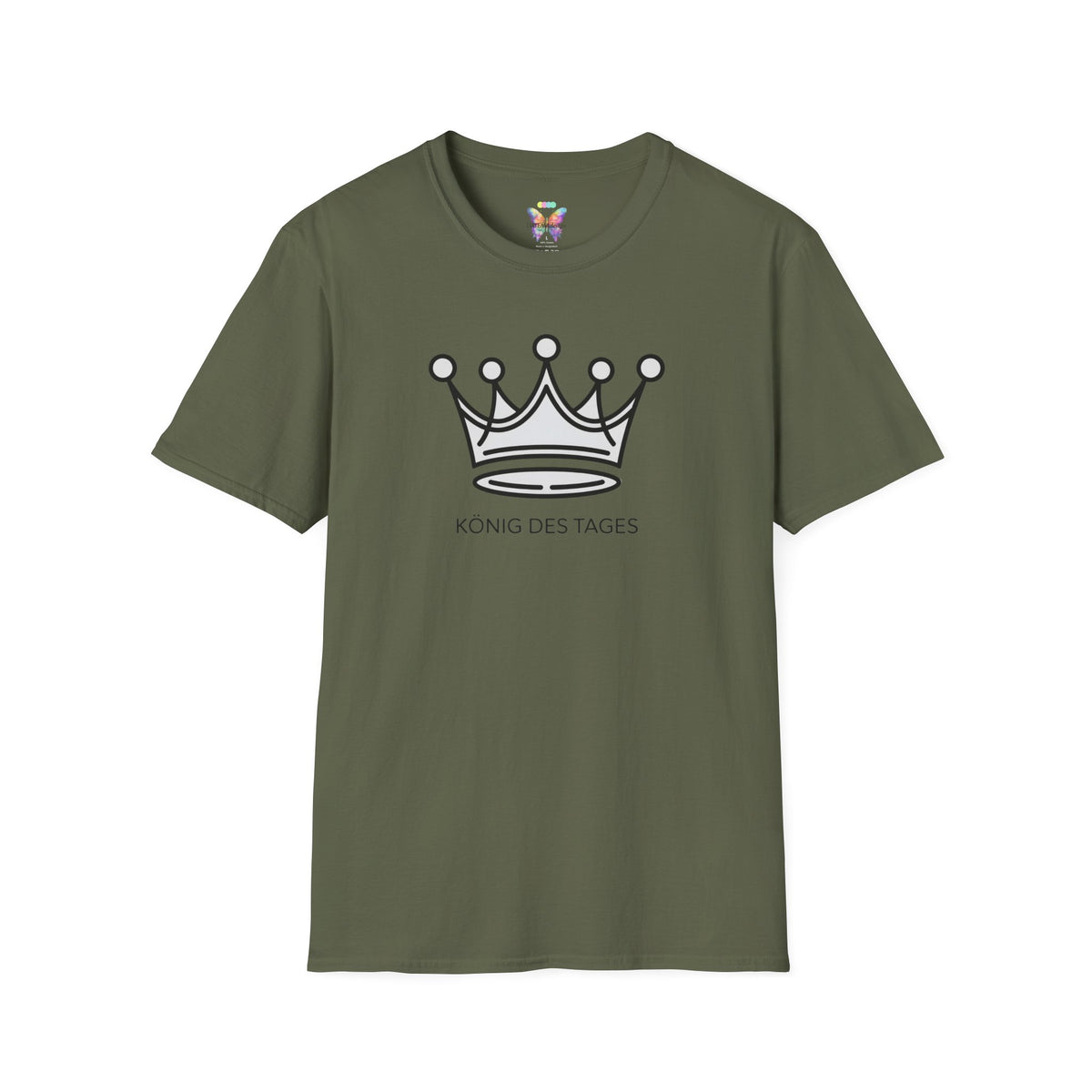 King of the Day T-Shirt — Minimal Crown Design ("König des Tages")