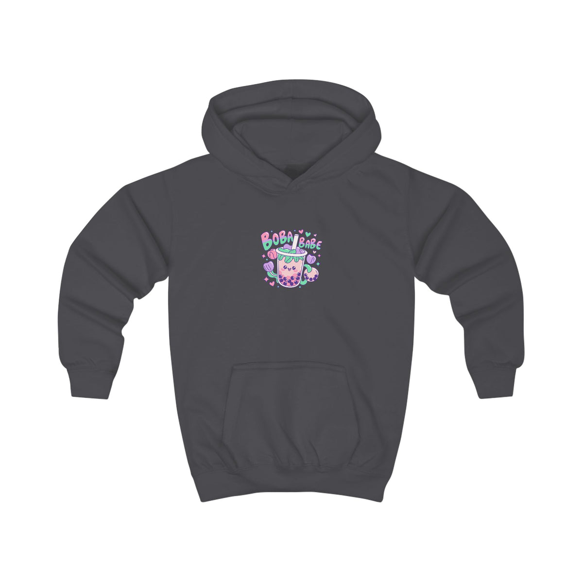 Kids Hoodie – 'BobaBabe'