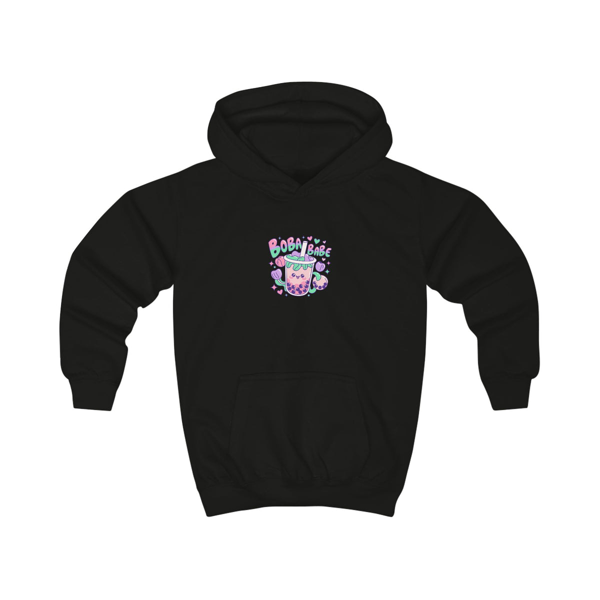 Kids Hoodie – 'BobaBabe'
