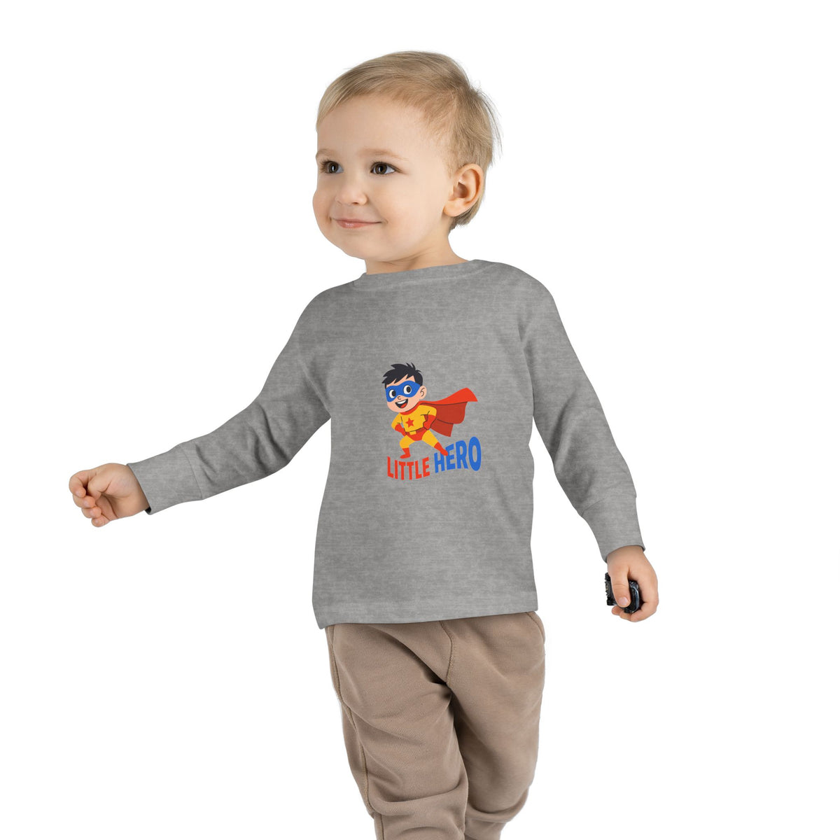 Toddler Long Sleeve  - Little Hero Superhero Shirt for Kids