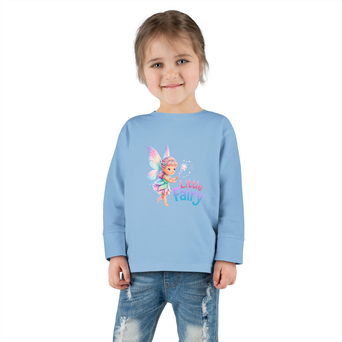 Little Fairy Toddler Long Sleeve Tee — Cute Pastel Fairy Shirt for Babies & Toddlers