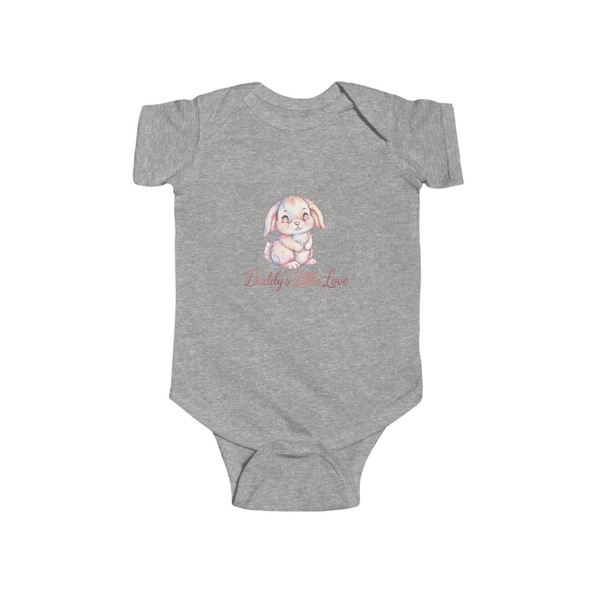 Baby Bodysuit — "Daddy's Little Love" Cute Pastel Bunny Newborn Onesie
