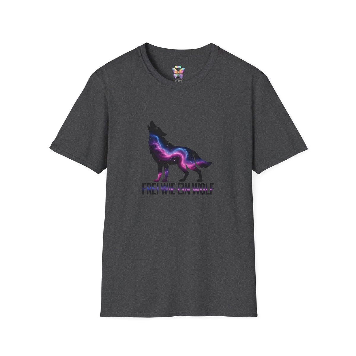Wolf T-Shirt — 'Frei wie ein Wolf' Galaxy Silhouette Tee