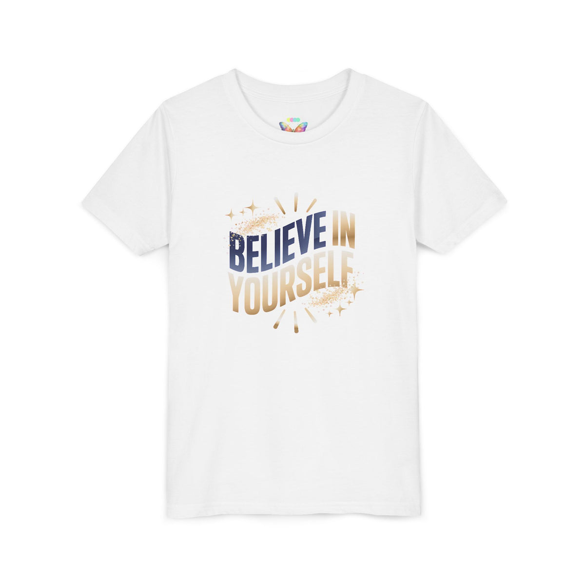 Youth Tee — "Believe in Yourself" Inspirational Motivational Kids Shirt