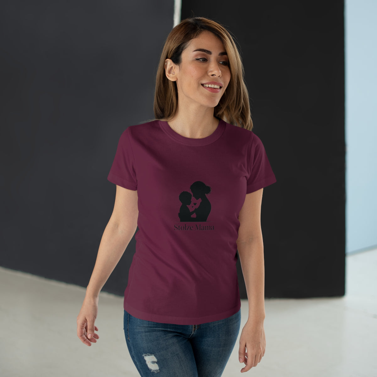 Stolze Mama Silhouette Women's T-Shirt — Proud Boy Mom Graphic Tee