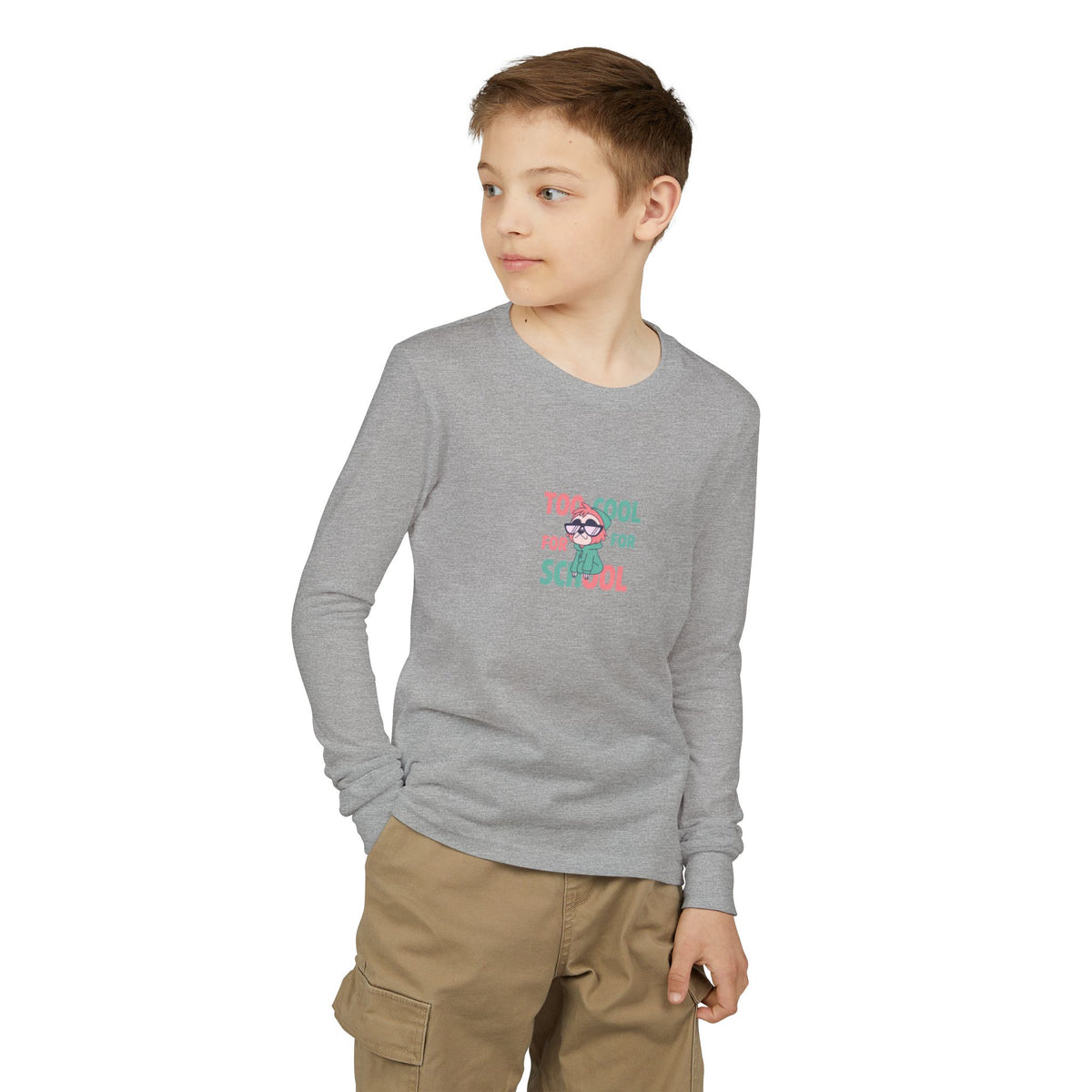 Youth Long Sleeve — "Too Cool For School"