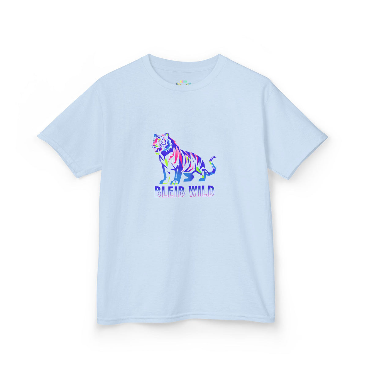 Ýouth Kids Tee — Colorful Tiger "Bleed Wild" Graphic