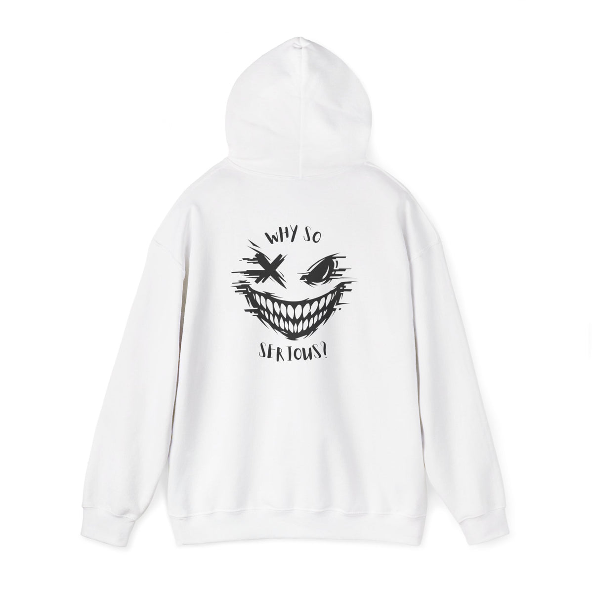 Hoodie — Distressed Grin 'Who’s Serious' Graphic Streetwear Hoodie