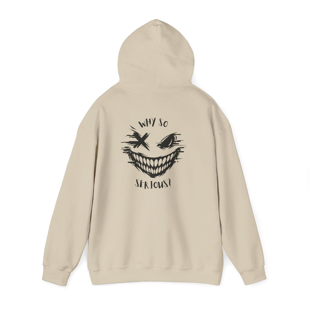 Hoodie — Distressed Grin 'Who’s Serious' Graphic Streetwear Hoodie