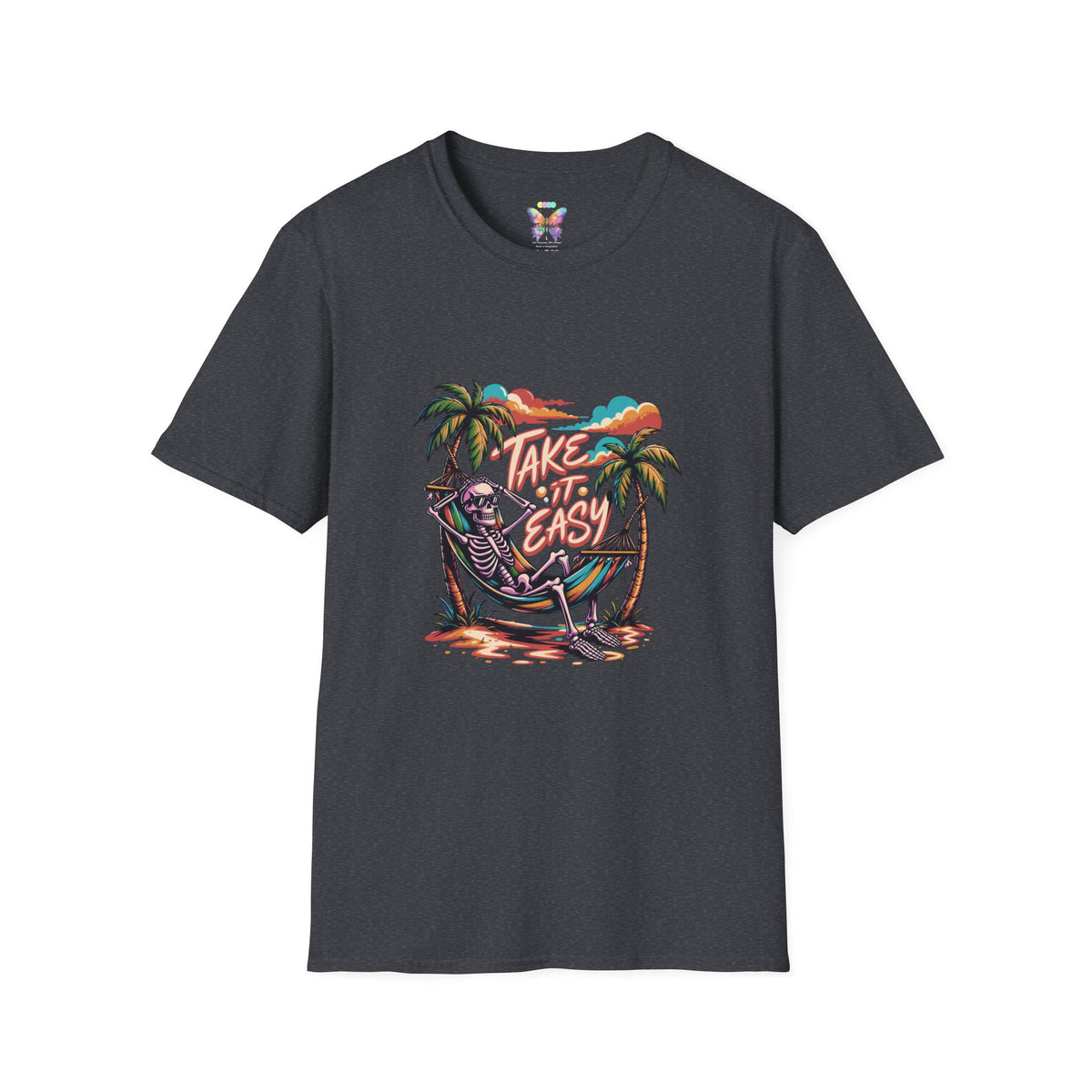 Take It Easy Beach T-Shirt — Hammock Palm Tree Vacation Tee