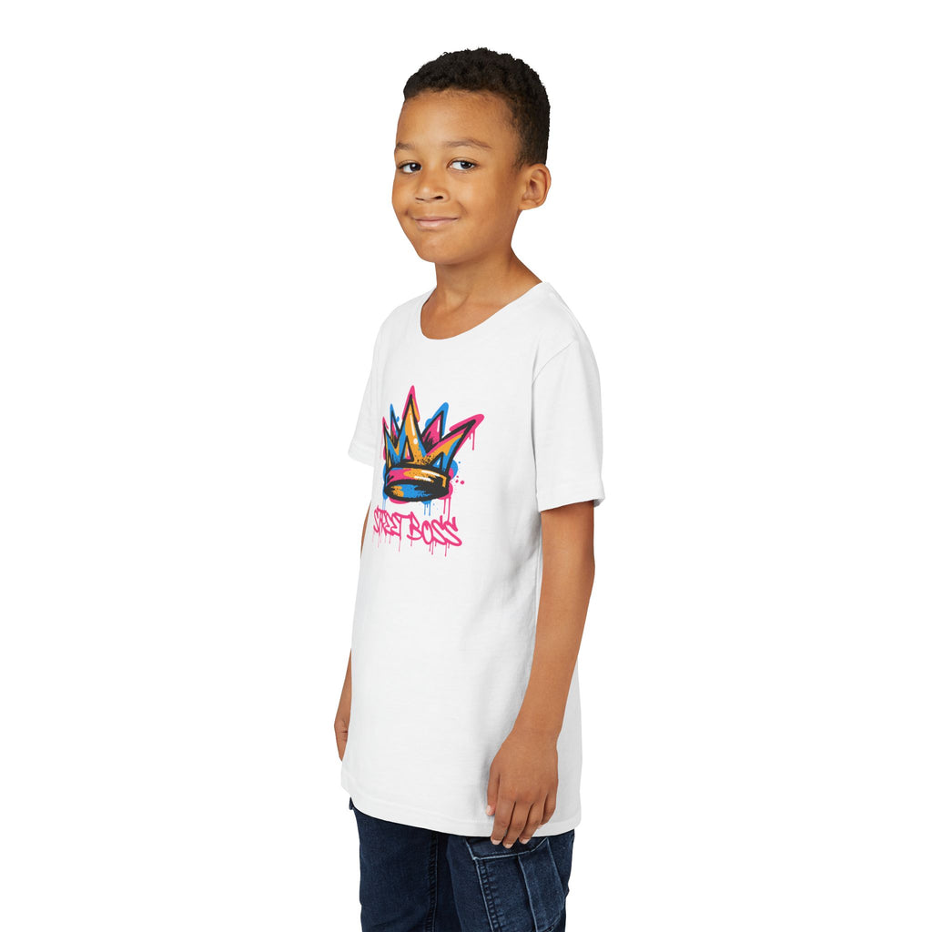 Youth Tee — Graffiti Crown “Street Boss” Kids T‑Shirt