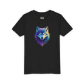Youth Wolf Graphic Tee — Colorful Cosmic Wolf Head Shirt