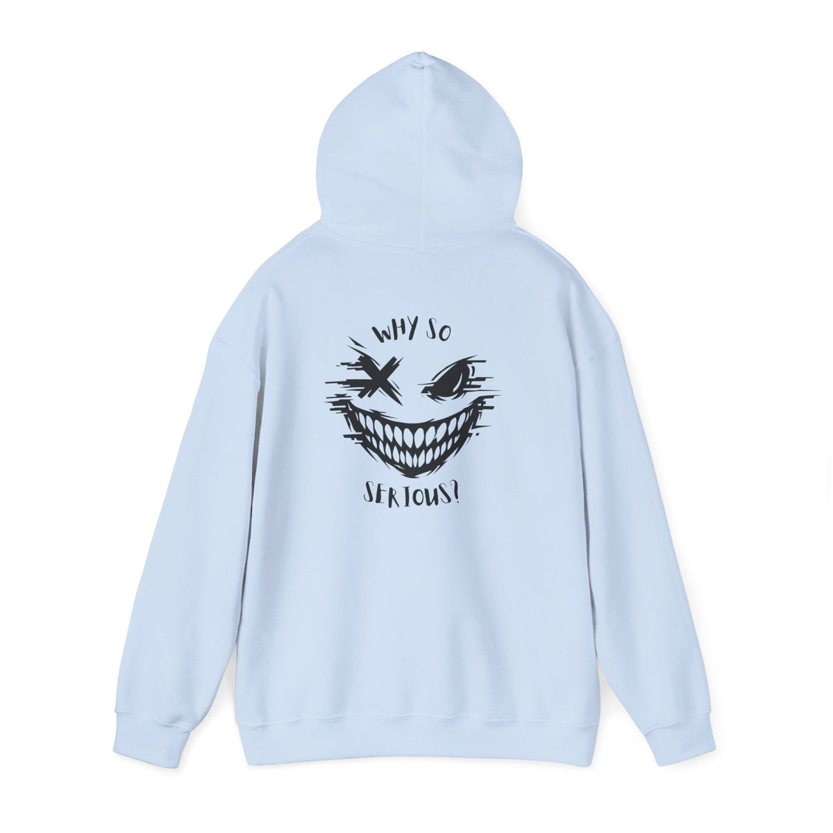 Hoodie — Distressed Grin 'Who’s Serious' Graphic Streetwear Hoodie