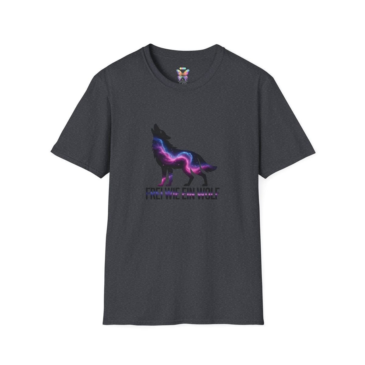 Wolf T-Shirt — 'Frei wie ein Wolf' Galaxy Silhouette Tee