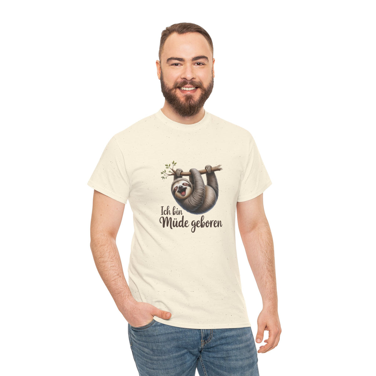 Herren Tshirt — "Ich bin Müde geboren"