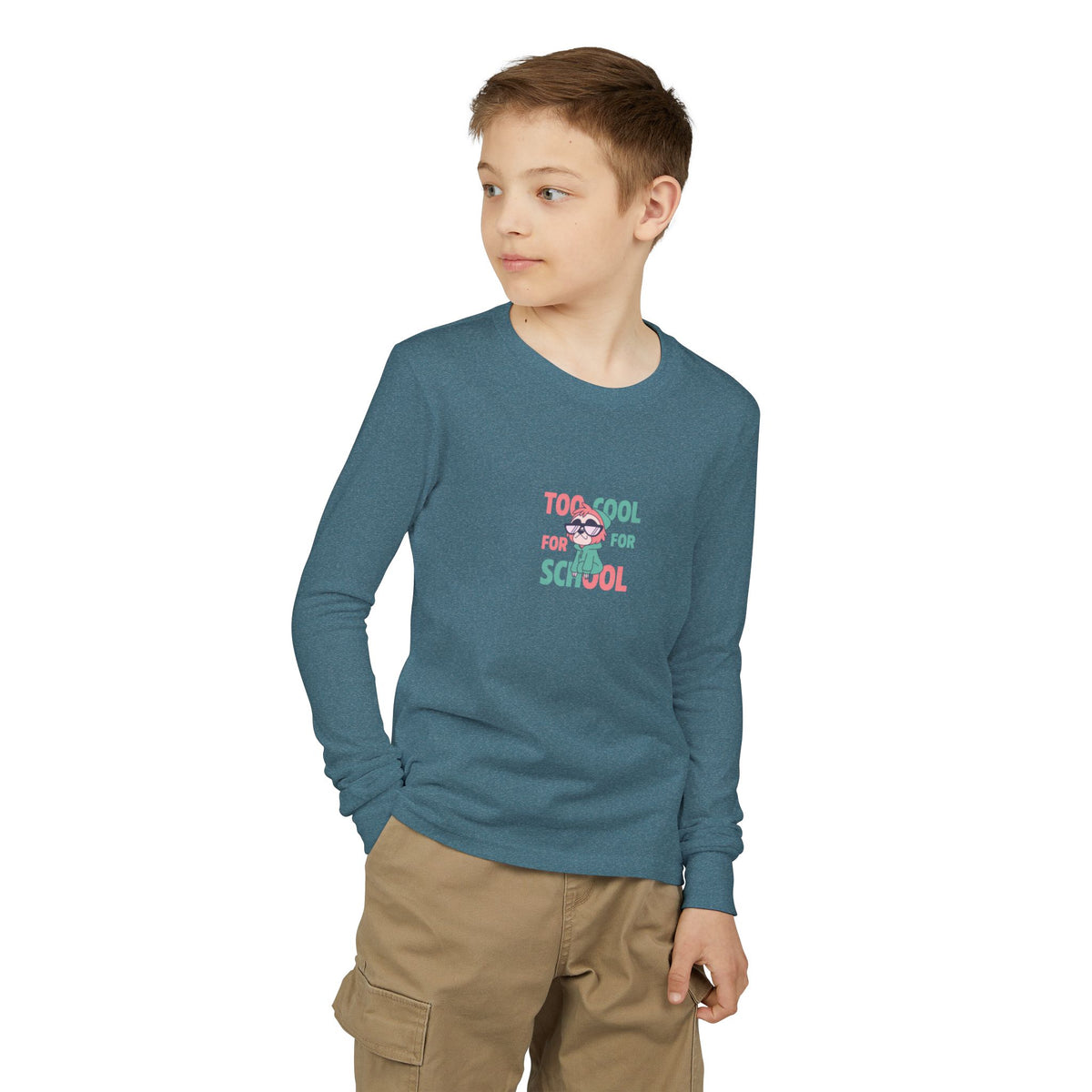 Youth Long Sleeve — "Too Cool For School"