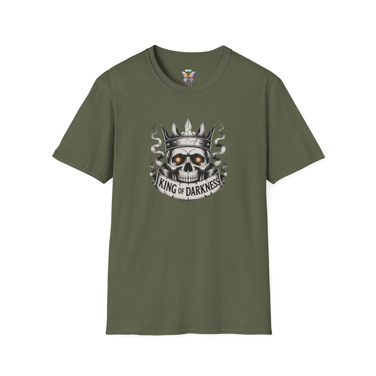 King of Darkness Skull T-Shirt — Gothic Crown Graphic Tee