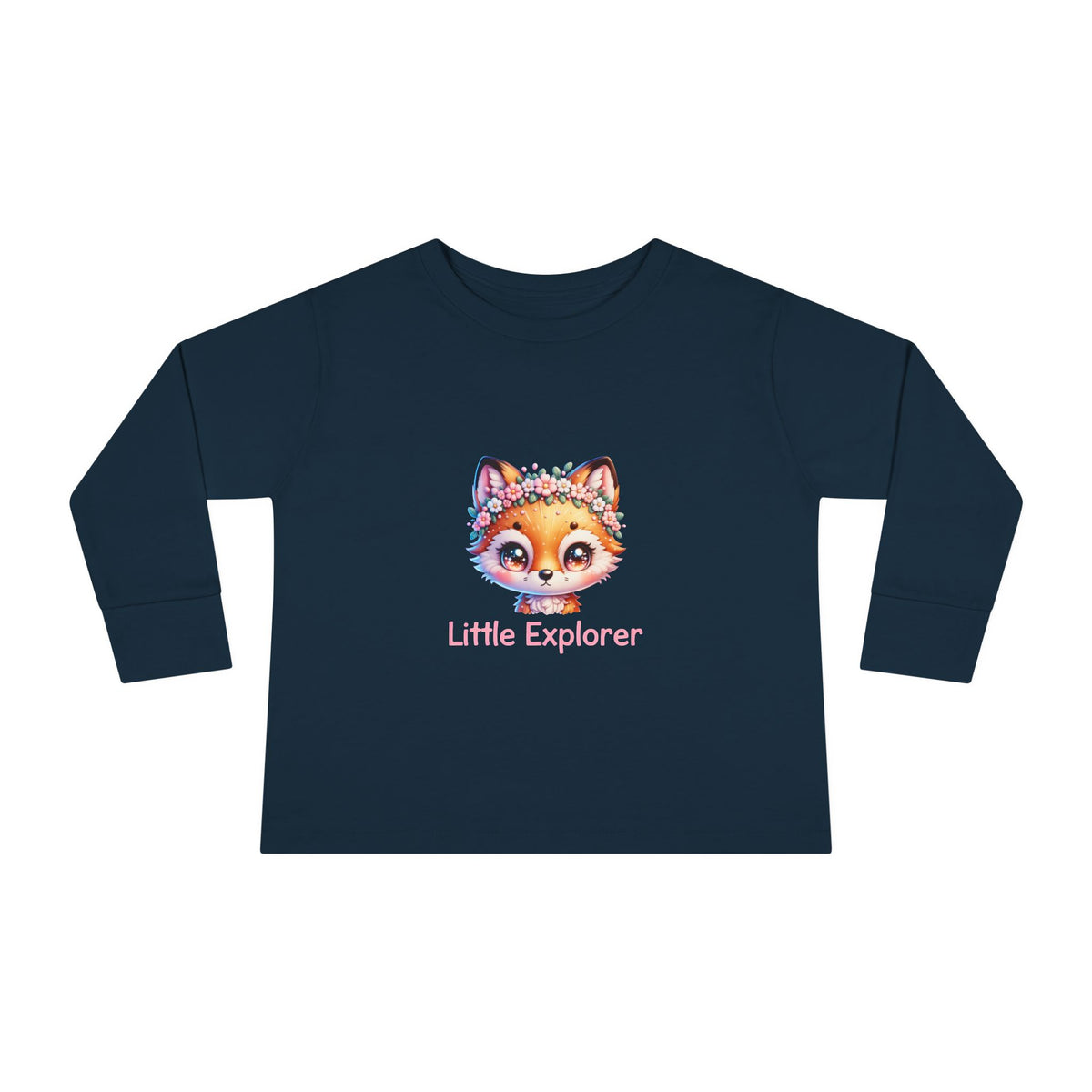 Toddler Tee — 'Little Explorer' Fox Long Sleeve Shirt