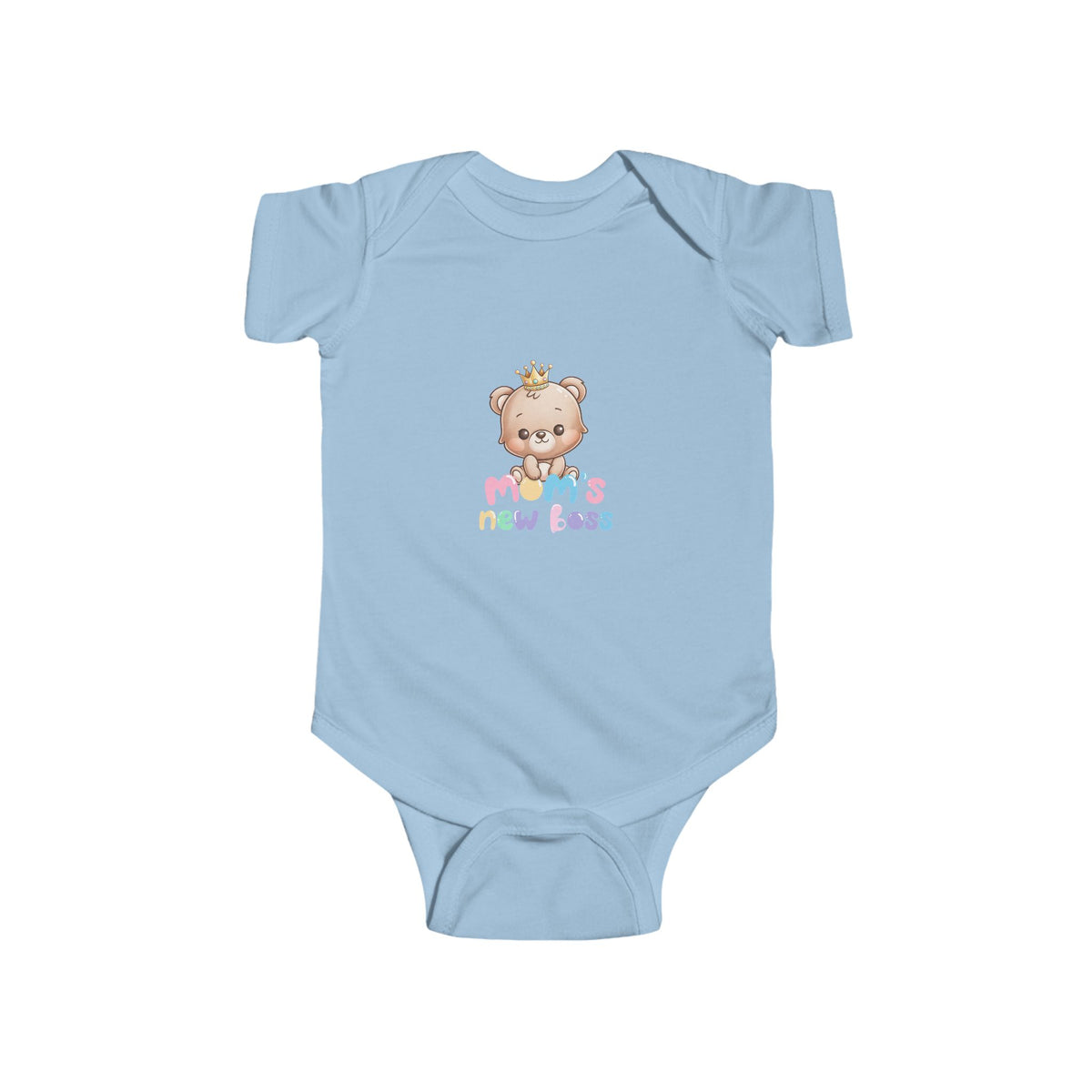 Baby Bodysuit — Cute Bear "Mom's New Boss" Baby One-Piece
