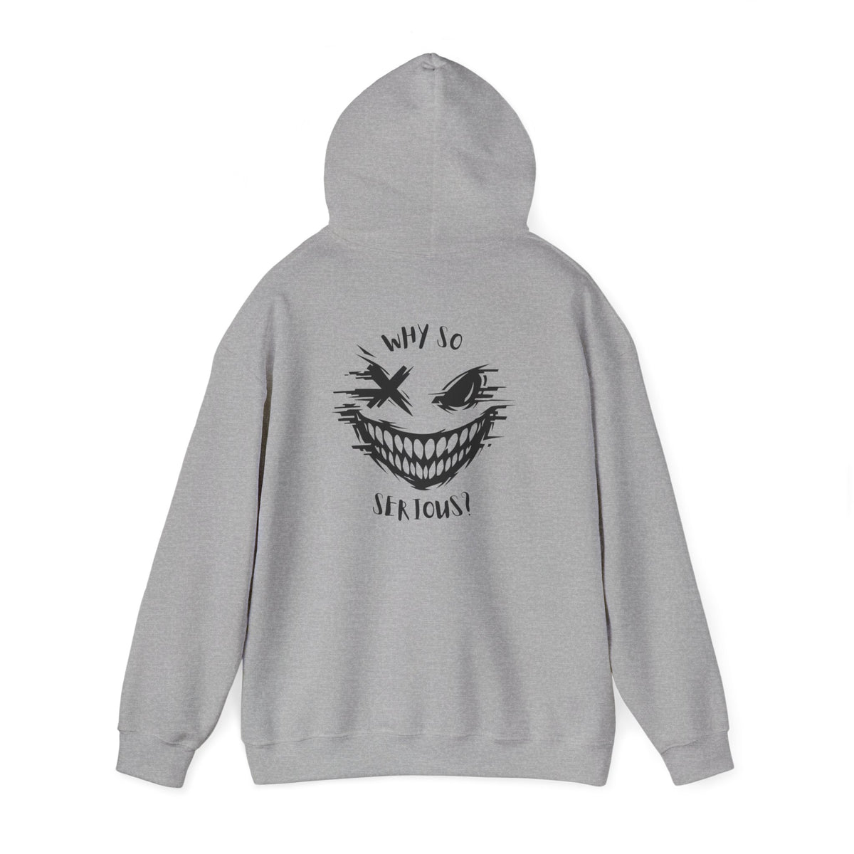 Hoodie — Distressed Grin 'Who’s Serious' Graphic Streetwear Hoodie