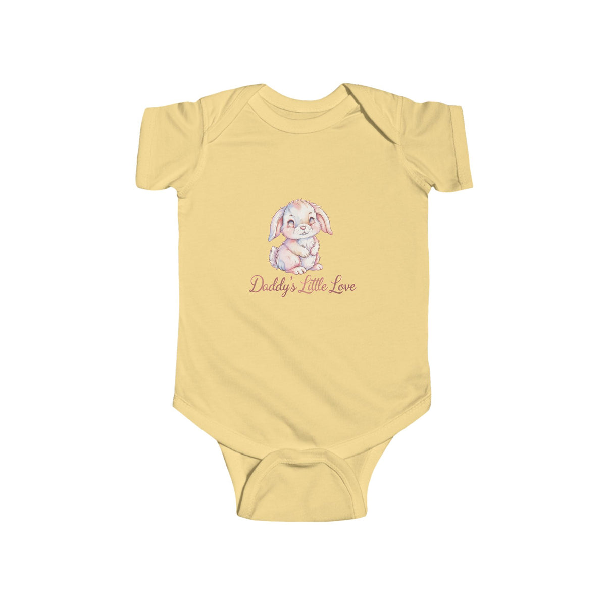 Baby Bodysuit — "Daddy's Little Love" Cute Pastel Bunny Newborn Onesie
