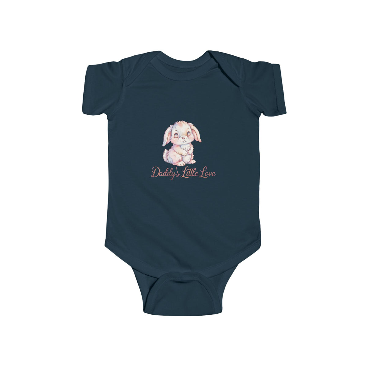 Baby Bodysuit — "Daddy's Little Love" Cute Pastel Bunny Newborn Onesie