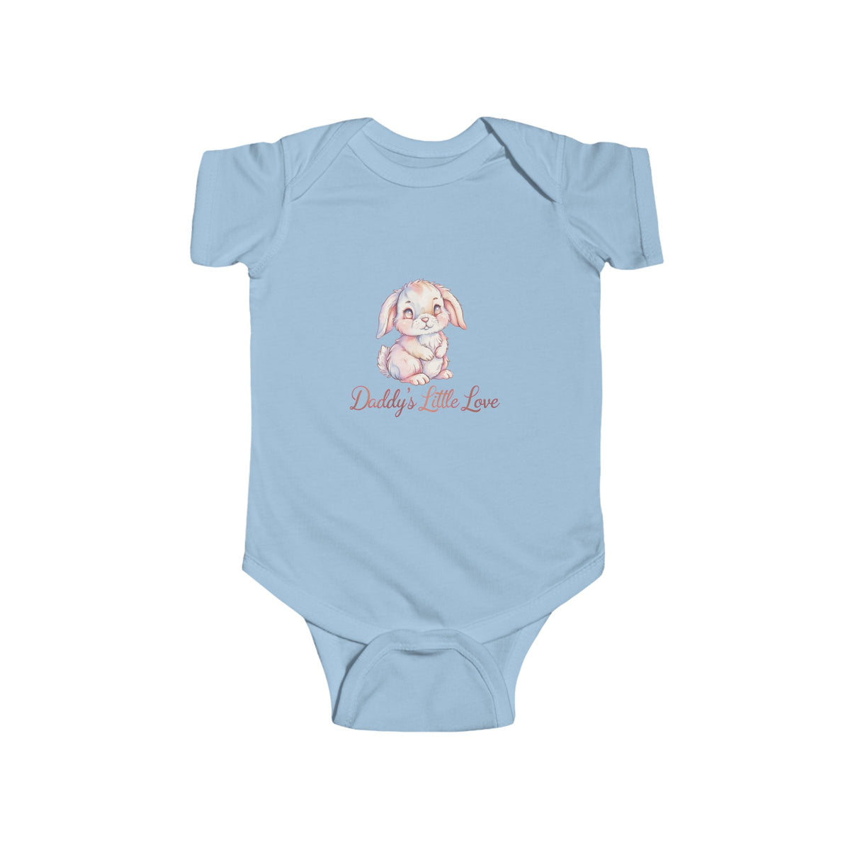 Baby Bodysuit — "Daddy's Little Love" Cute Pastel Bunny Newborn Onesie