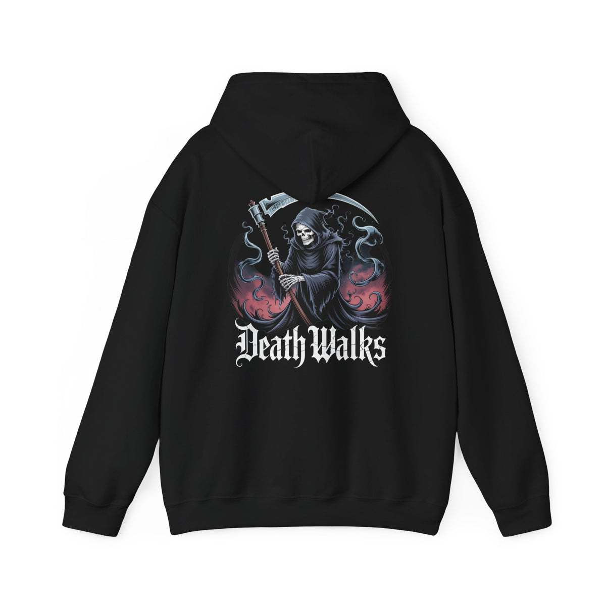 Death Walks Hoodie — Grim Reaper Guitar Graphic Pullover