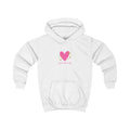 Kids Hoodie — Pink Heart with Stars "good vibes only" Graphic