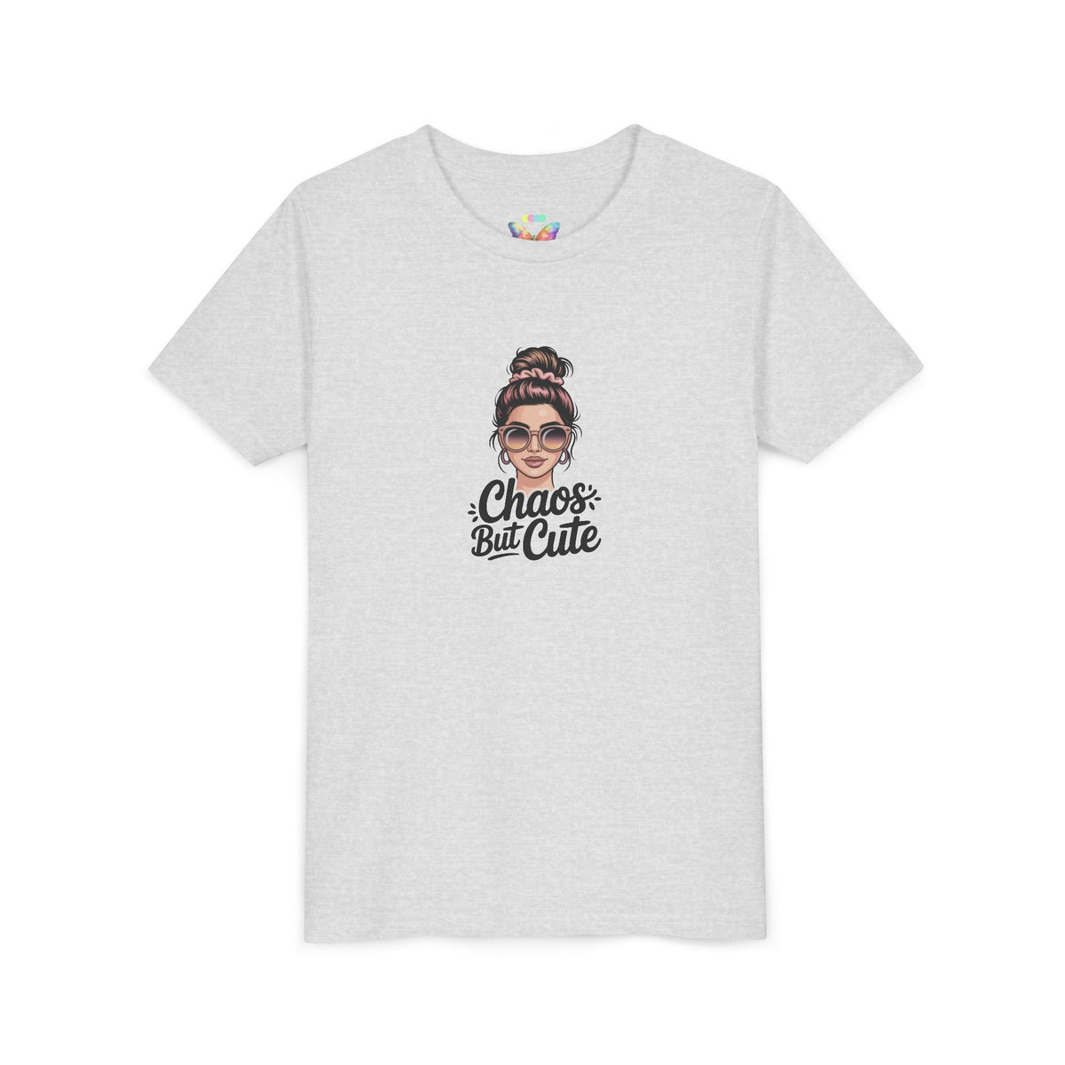 Youth Tee - "Chaos But Cute" Graphic Girl T-Shirt