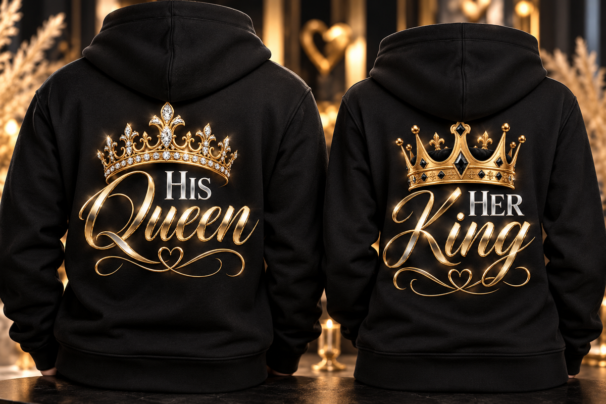 Couple Hoodies King&Queen Gold