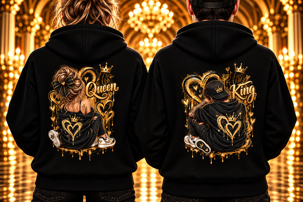 Couple Hoodie´s Gold Crown