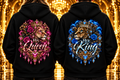 Couple Hoodie´s King&Queen Pink/Blue