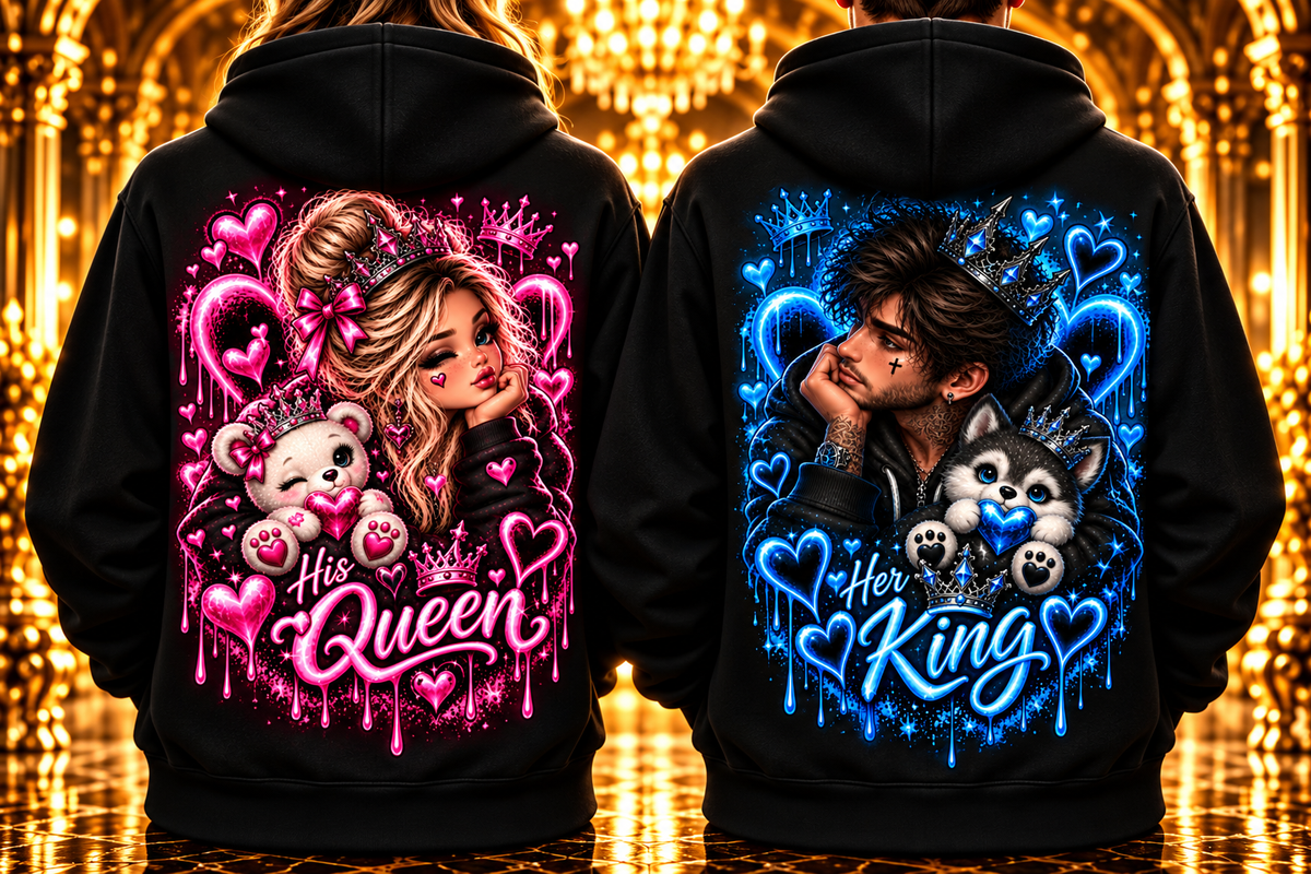 Couple Hoodie´s Queen/King People